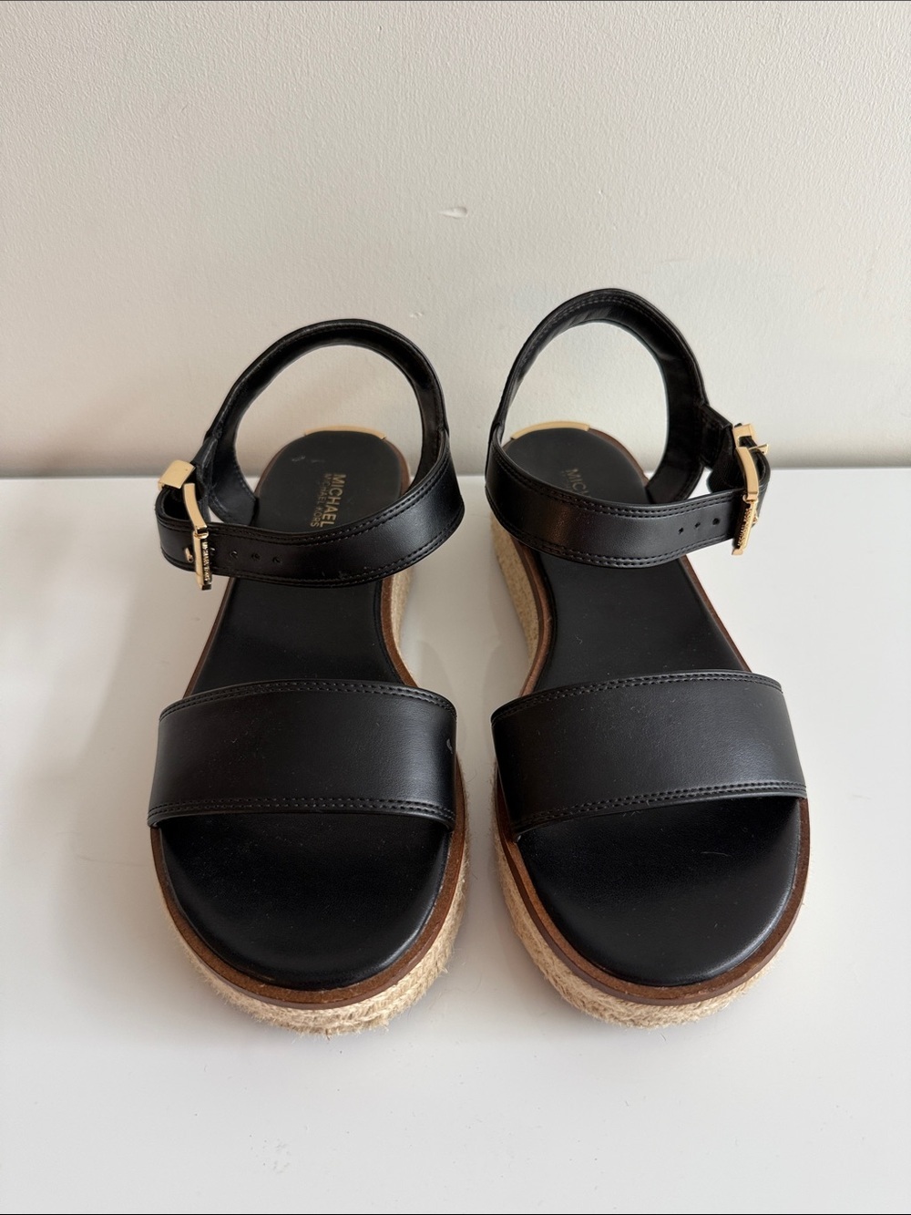 Michael Kors Black Espadrille Platform Sandals